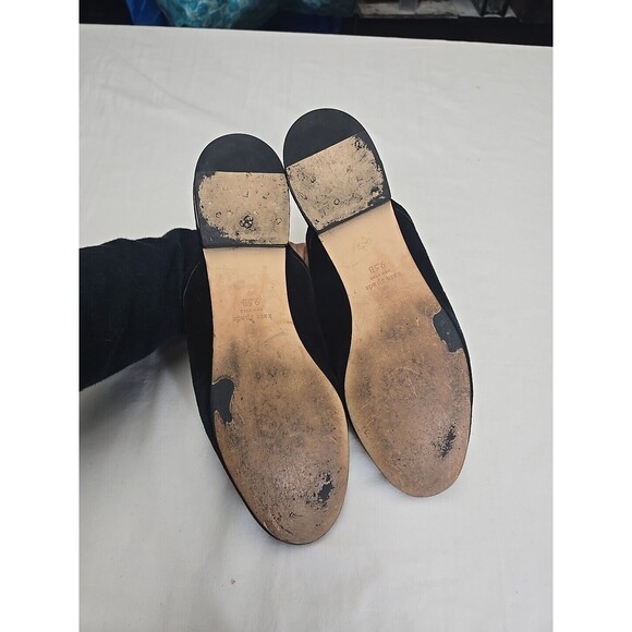 Kate Spade Berkeley‎ Fringe Black Loafer Slides Women’s Size 9.5 B Leather Mules - Picture 6 of 9